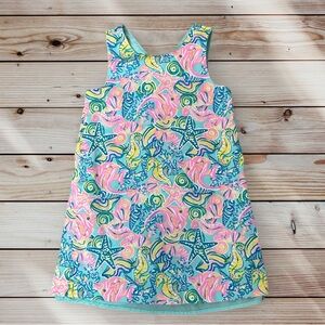 Sigrid Olsen Multicolor Sea Life Dress Tropical seahorse starfish Summer 6